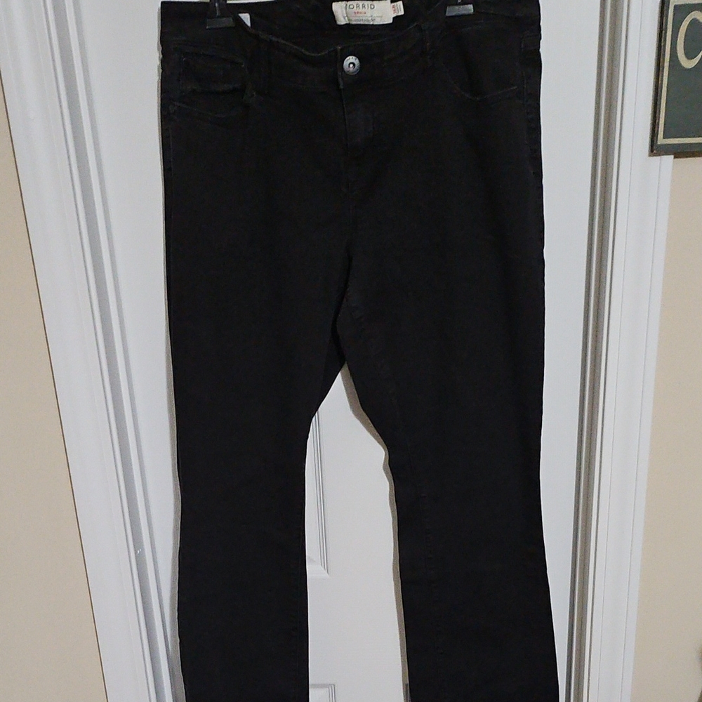 Torrid Black Barely Bootv Straight Leg Jeans